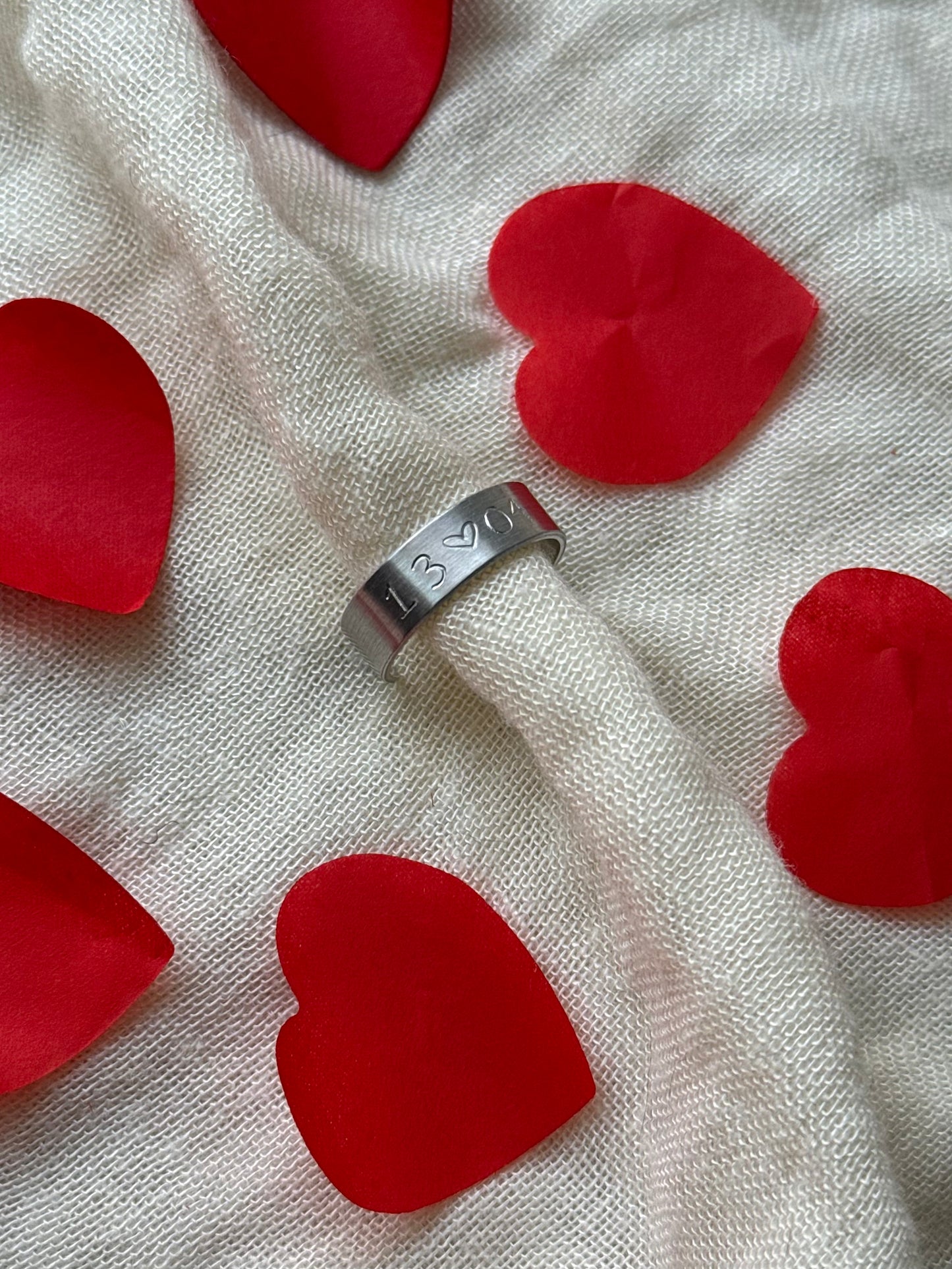 Bague mot/initiales à graver