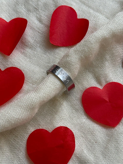 Bague mot/initiales à graver