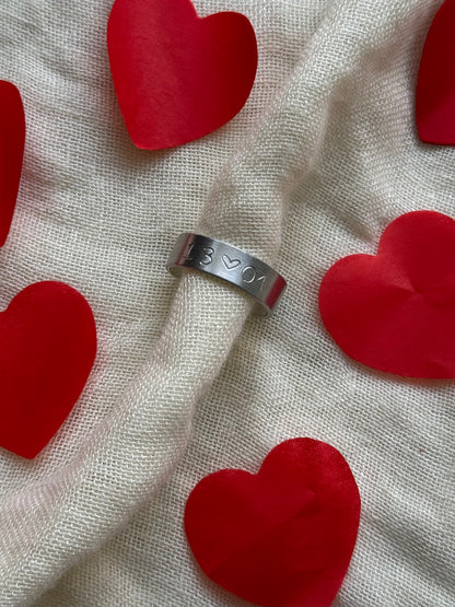 Bague mot/initiales à graver